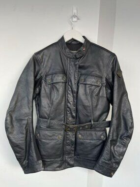 Triumph Women’s Black Buffalo Leather Armoured Motorcycle Jacket XS